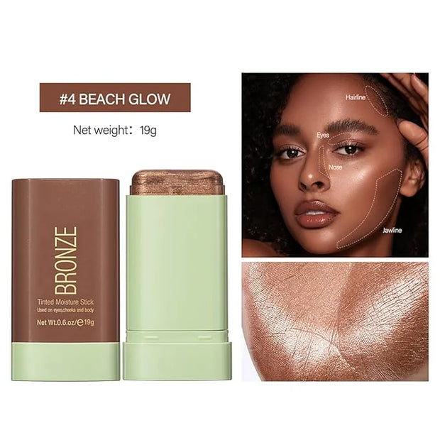 Multi-Use Makeup Blush Stick, Beauty Tinted Solid Blush Stick,Facial Contouring Highlight & Brighten Face Stick, Waterproo...