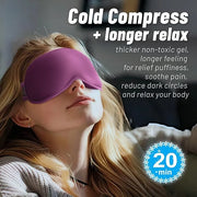 Cooling Gel 3D Sleep Eye Mask-Weighted Blackout Sleep Mask & Cold Compress for Dark Circles, Dry Eyes, and Puffiness - Com...