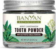 Banyan Botanicals Mint Cardamom Tooth Powder – Ayurvedic Fluoride-Free Toothpaste Alternative with Miswak & Activated Char...