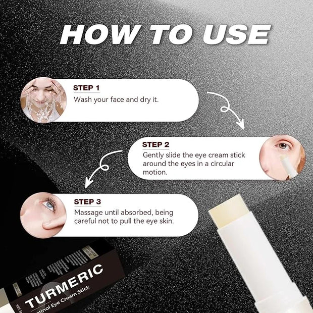 Retinol Eye Cream Stick for Under Eye Bags,Eye Balm Moisturizes Hydrating for Dark Circle,Wrinkles, Undereye care for Wome...