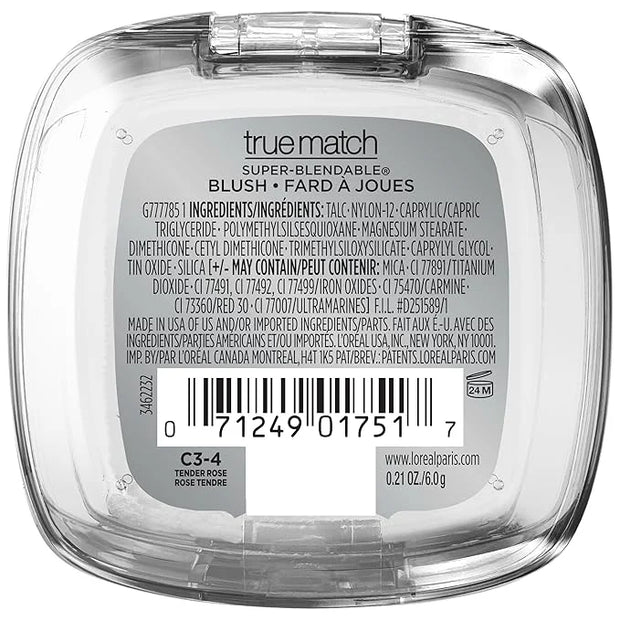 L'Oreal Paris True Match Super-Blendable Powder Blush, Tender Rose, 0.21 Oz (Packaging May Vary) - Product Image