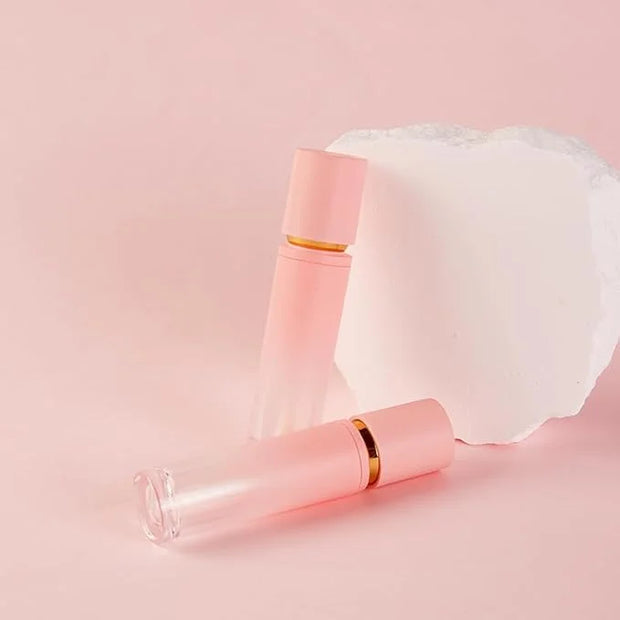 5 Pcs Gradient Pink Lip Gloss Tubes 8ml Empty Refillable Plastic Lip Gloss Containers with Wand Applicators for DIY Lip Gl...