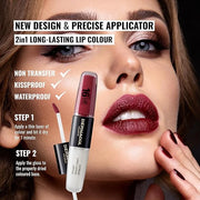 Dermacol NEW 16-Hour Lip Colour, Highly Pigmented Glossy Lip Stain, Two-Phase Lip Plumper Gloss, Kissproof Lip Makeup Prod...