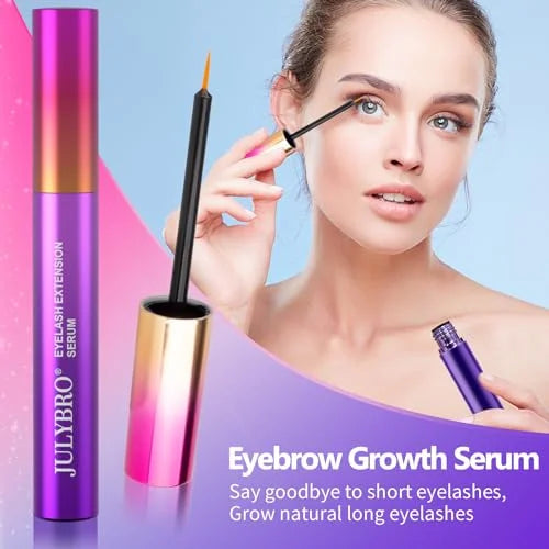 Eyelash Growth Serum, Rapid Lash Enhancing Serum with Natural Ingredients for Longer, Fuller Thicker Looking Lashes Vegan ...