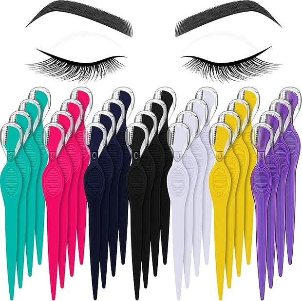 Mudder 28 Pcs Eyebrow Razor Knife Shaver Trimmer Shaver Multipurpose Exfoliating Tool Facial Hair Removal for Women Valent...