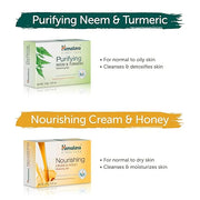 Himalaya Cleansing Bar Soaps Variety Pack, Neem & Turmeric, Almond, Cream & Honey and Cucumber, 4.41 oz, 12 Pack - Product...