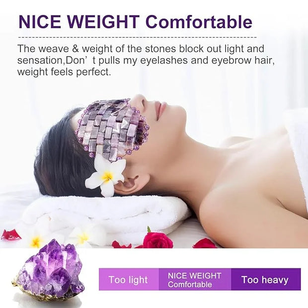 gemshan Amethyst Eye Mask & Rose Quartz Eye Mask - Product Image