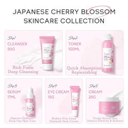 Cherry Blossom Skin Care Kit - Skincare for Girls 10-12 - Hydrating Travel Essentials - Travel Kit with Face Wash, Essence...