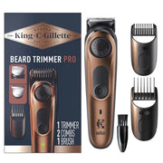 King C. Gillette Beard Trimmer PRO, 40 Length Settings, Cordless Design, Holiday Gifts for Men, 1 Trimmer, 1 Brush, 2 Comb...