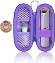 co2CREA Hard Case and Replacement Head Compatible with Finishing Touch Flawless Facial Hair Remover Electric Face Razor fo...