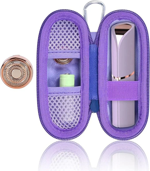 co2CREA Hard Case and Replacement Head Compatible with Finishing Touch Flawless Facial Hair Remover Electric Face Razor fo...