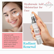 Hydrating Vegan Moisturizer with Vitamin E, Gotu Kola, and Pineapple – Age-Defying Face Cream for All Skin Types – Classic...