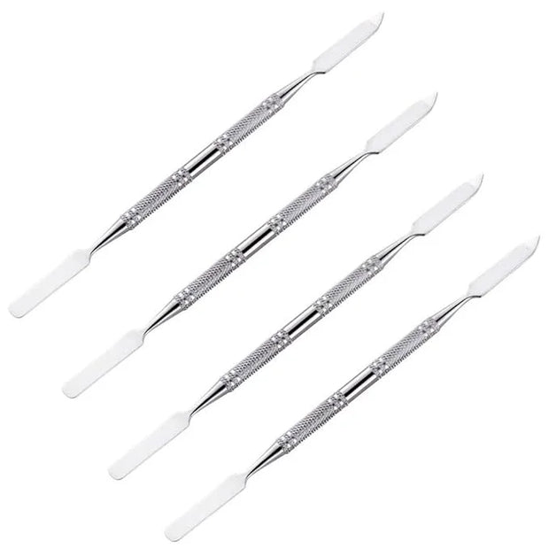 4 Pieces Makeup Spatula Cosmetics Mixing Spatula Stainless