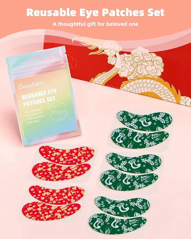 Under Eye Patches Silicone - 5 Pairs Reusable Eye Patches, Christmas Gifts for Women, Eye Wrinkle Patches, Reusable Under ...