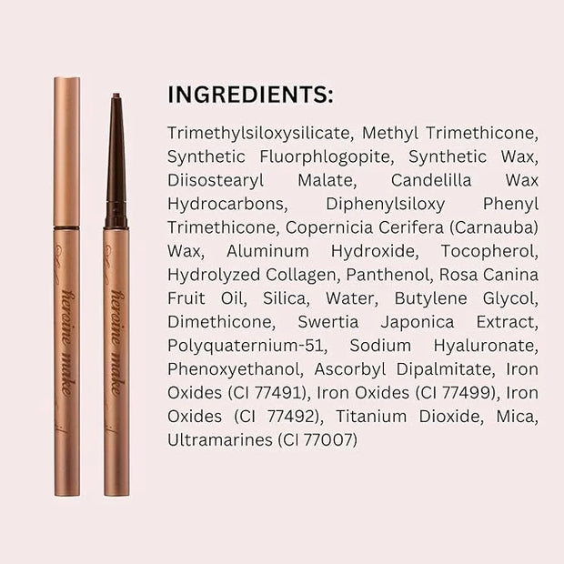 Heroine Make by KISSME Soft Define Waterproof Cream Pencil Eyeliner, Long-Lasting Natural Shades, 0.1g Punched Eyeliner Ov...