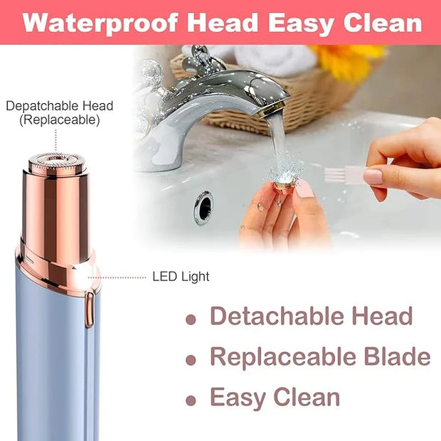 Facial Hair Remover, Removal Shaver for Women, Rosarden USB Rechargeable IPX6 Waterproof Eyebrow Face Razor Trimmer for Li...