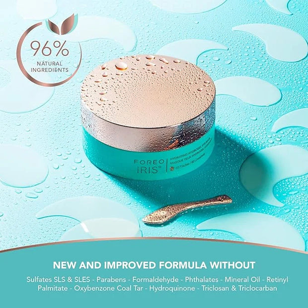 FOREO IRIS Hydrating Hydrogel Eye Mask - Dark Circles Under Eye Treatment for Women & Men - Puffy Eyes Treatment - Hydrati...