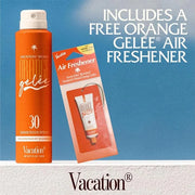 Vacation Orange Gelée SPF 30 Sunscreen Spray Oil & Air Freshener Bundle, Tanning Oil with SPF, Suntan Lotion Spray, Transp...