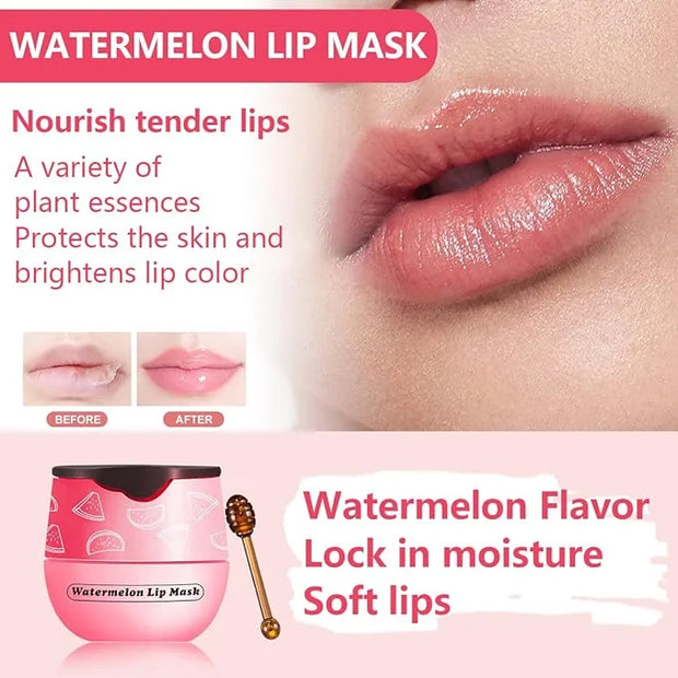 Watermelon Lip Balm, Honey Strawberry Apple (Watermelon）