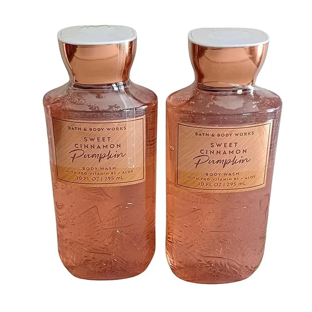 Bath & Body Works Shea + Vitamin E Shower Gel, Set of 2, 10oz Each (Sweet Cinnamon Pumpkin) - Product Image