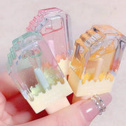 3Pcs Clear Cute Lip Gloss Set,Fruit Flavored Lip Oil Set,Long Lasting Moisturizing,Hydrating Lip Glow Oil for Kids and Tee...
