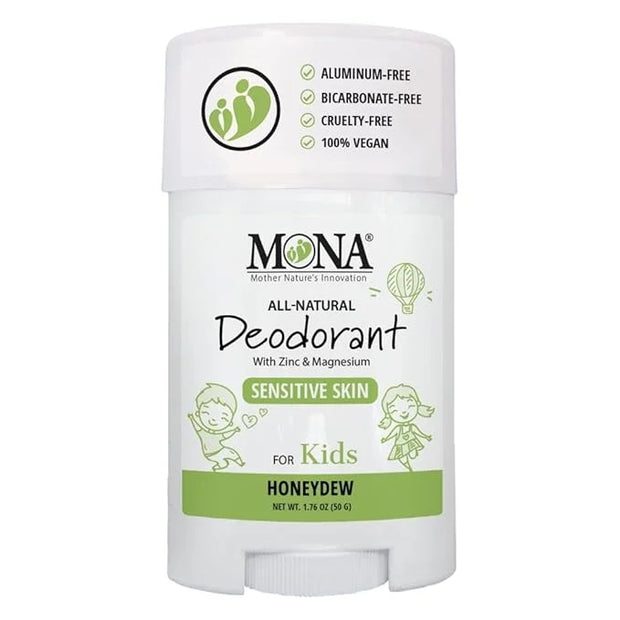 MONA 100% Natural Deodorant for Kids, Preteens & Teens | No Baking Soda, Synthetic Scents or Aluminum | Safe for Girls & B...