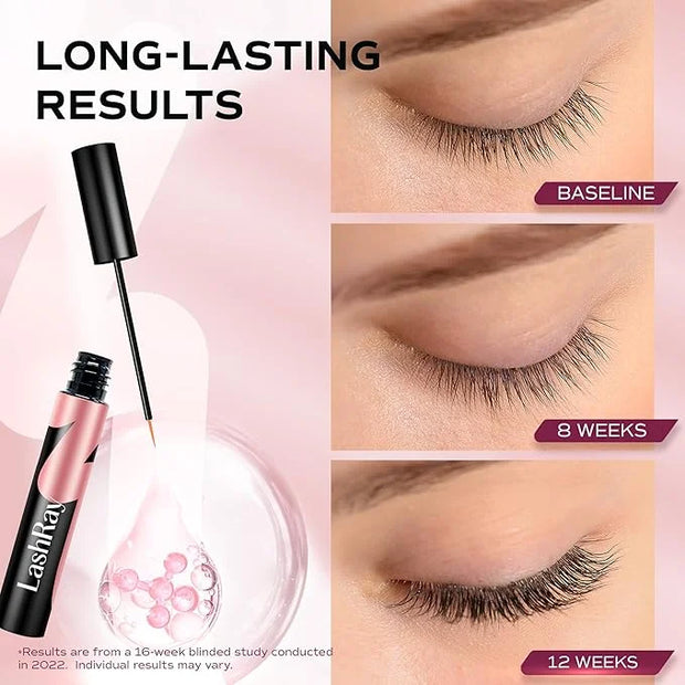 Lash Serum for Eyelash Growth: LashRay Eyelash Enhancing Serum to Grow Longer Thicker Eyelashes and Eyebrows - Product Image