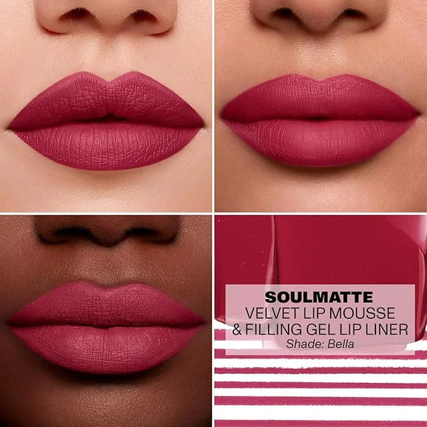 Morphe Soulmatte Velvet Lip Mousse Matte Lipstick - Air-Whipped, Soft Matte Lip Makeup with Vitamin E to Hydrate, Soften a...