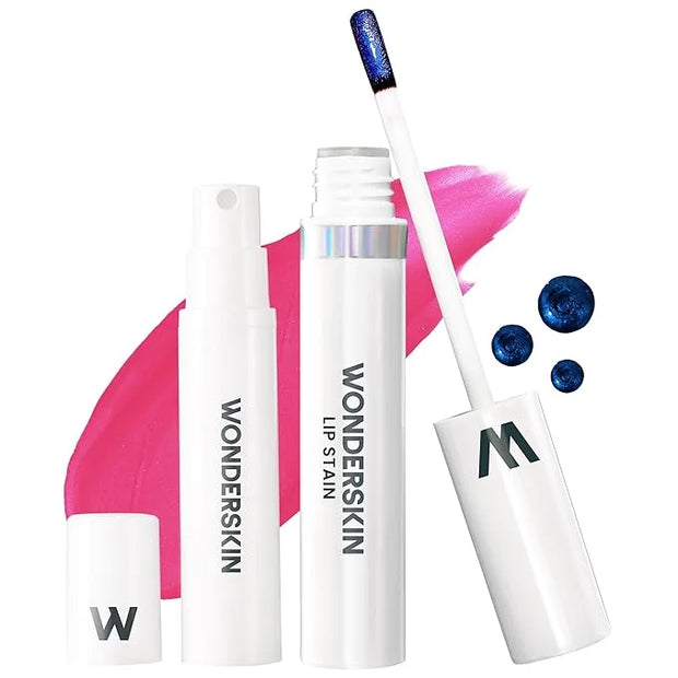 Wonderskin Wonder Blading Lip Stain Peel Off and Reveal Kit - Long Lasting, Waterproof Pink Lip Tint, Transfer Proof Natur...