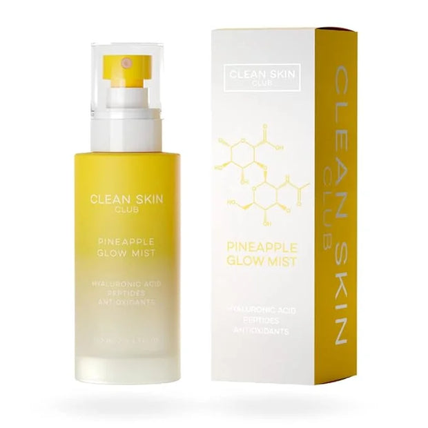 CLEAN SKIN CLUB Pineapple Glow Mist | Hyaluronic Acid + Peptides | Papaya + Coconut Extracts | Hydrating & Fortifying Face...
