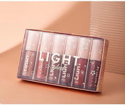 MAEPEOR Moisturizing Lipgloss Set 6PCS Smooth Hydrating Lip Gloss Neutral Nude Nourishing Glossy Lipgloss for Women and Gi...