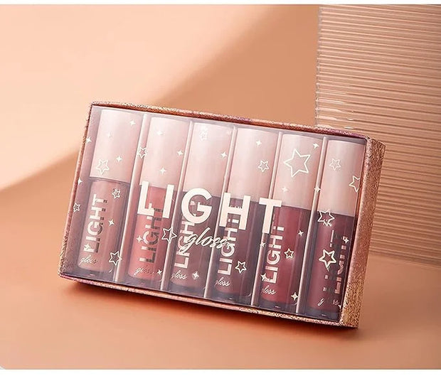 MAEPEOR Moisturizing Lipgloss Set 6PCS Smooth Hydrating Lip Gloss Neutral Nude Nourishing Glossy Lipgloss for Women and Gi...