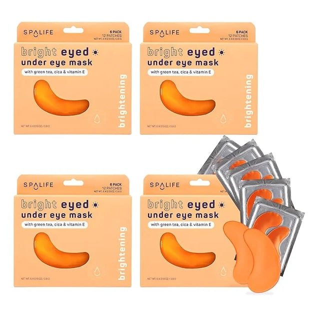 SpaLife Beauty Bright Eyed Undereye Masks – Hydrogel Eye Patches for Dark Circles, Puffiness, & Dullness with Vitamin E, G...