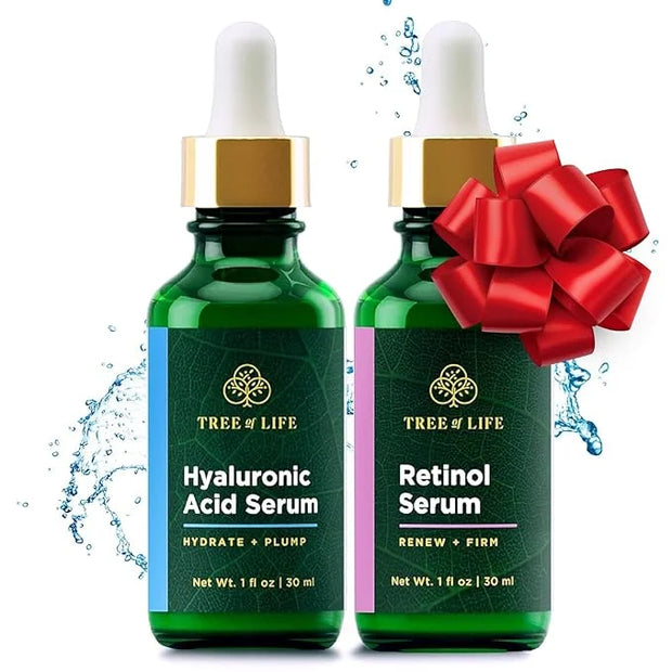 Tree of Life Beauty Facial Skin Care Set, Brightening, Firming, Hydrating, Dry Face, Dermatologist Tested - Retinol Serum ...