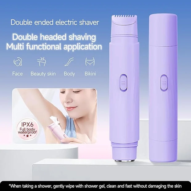 New Pinsliee Electric Razors for Women, Glowhave Double Headed Bikini Trimmer, Body Hair Shaver, Travel Razors for Women, ...