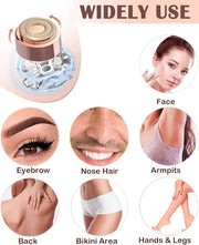 Facial Hair Removal Eyebrow Trimmer 2 in 1, Portable Facial Hair Remover for Women, Travel Rechargeable Hair Razor Bikini ...