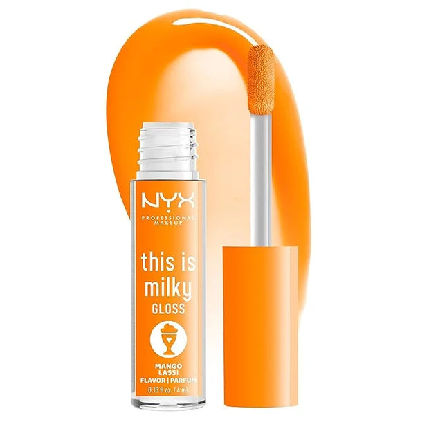 NYX PROFESSIONAL MAKEUP This Is Milky Gloss, Lip Gloss with 12 Hour Hydration, Vegan - Mango Lassi (Orange Cream) - Produc...