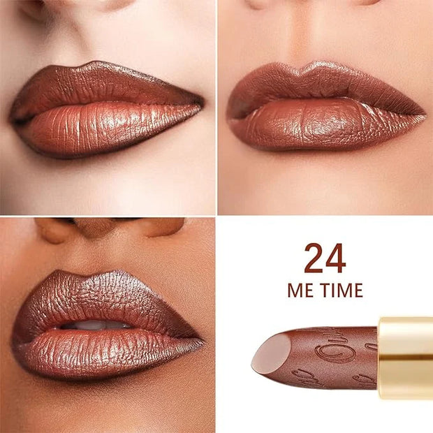 Oulac Glitter Lipstick for Women with Metallic 3D Shine Lightweight Hydrating Formula, High Impact Lip Color, Vegan Beauty...