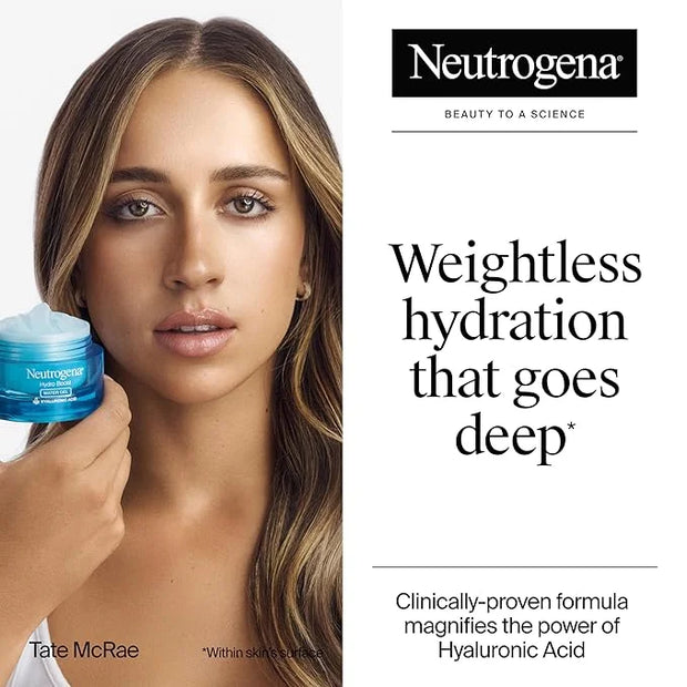 Neutrogena Hydro Boost Water Gel with Signature Fragrance, Hyaluronic Acid Face Moisturizer for Normal to Oily Skin, Deliv...