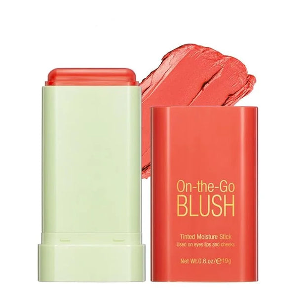 Soft Creamy Blush Stick,On-the-Go Blush,2-in-1 Cheek and Lip Tint,Waterproof Hydrating Solid Natural Moisture Smooth Blend...