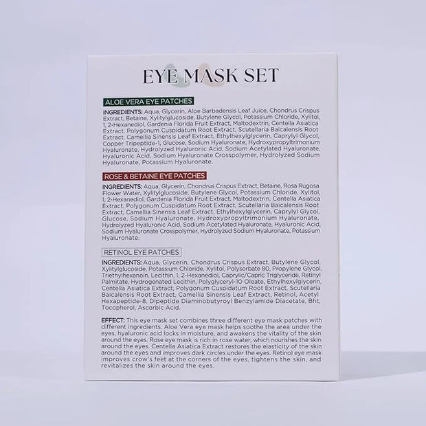 Under Eye Patches For Puffy Eyes and Dark Circles Wrinkle,30 Pairs Face Masks SkinCare With Retinol Serum,Aloe Vera,Rose B...