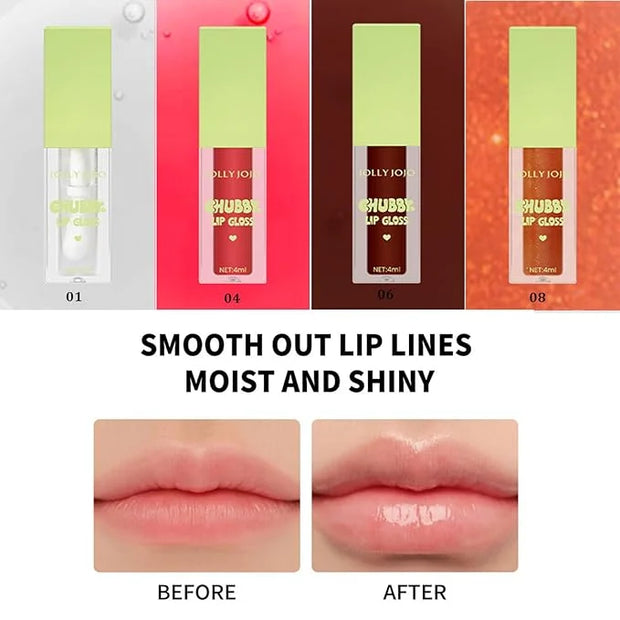 Lip Glow Oil - Hydrating Lip Oil Tinted, Long Lasting Plumping Lip Balm Lip Care Moisturizing Lip Gloss (# 6) - Product Image