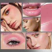 3 Pcs Cream Blush Contour Highlighter Stick for Cheeks Eyes Lips Lightweight Dewy Finish Blush Stick Waterproof Long Lasti...
