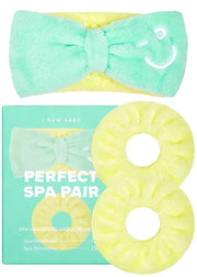 I DEW CARE Hydrogel Eye Patch - Starlit Kitten, 5 EA + Face Wash Headband & Scrunchie Set - Perfect Spa Pair, 1 Count Bund...