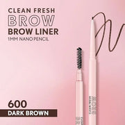 Covergirl Clean Fresh Brow Nano, 600 Dark Brown, Eyebrow Pencil, Ultra-Precise Tip, Waterproof, Transfer-Resistant, Built-...