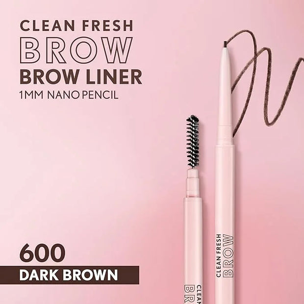 Covergirl Clean Fresh Brow Nano, 600 Dark Brown, Eyebrow Pencil, Ultra-Precise Tip, Waterproof, Transfer-Resistant, Built-...