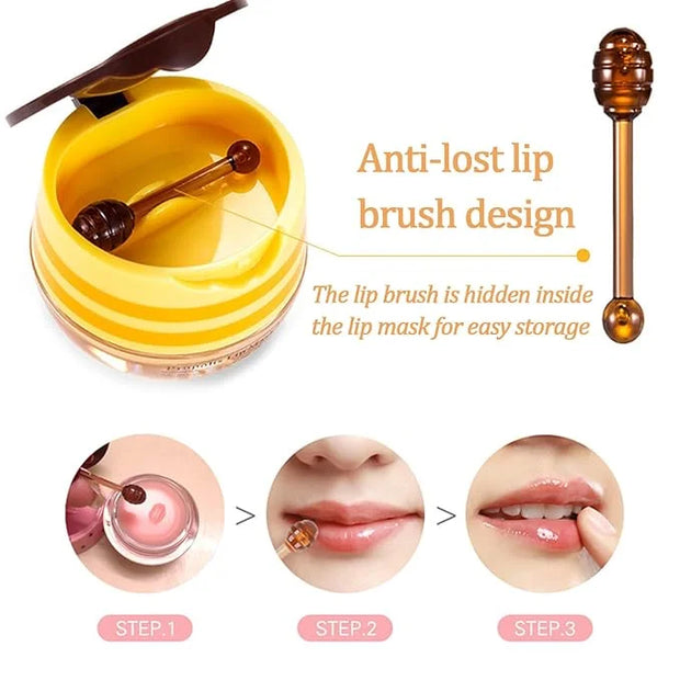 3 PCS Bee Lip Balm Lip Sleeping