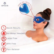 Gel Eye Mask - Hot Cold Compress Eye Therapy Pack | Cooling Mask for Puffy Eyes, Headaches, Dark Circles | Reusable | Ergo...
