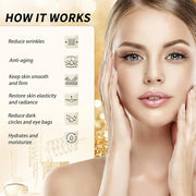 Golden Glow Under Eye Patches for Puffy Eyes - 60Pcs Eye Gels Rejuvenating Treatment for Dark Circles, Puffiness, Refreshi...