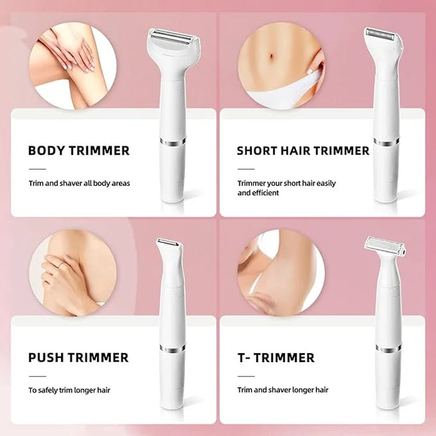 7 in 1 Facial Hair Removal and Bikini Hair Trimmer for Women Painless Electric Face Shaver Nose Eyebrow pubic Trimmer Repl...